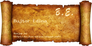 Bujtor Edina névjegykártya